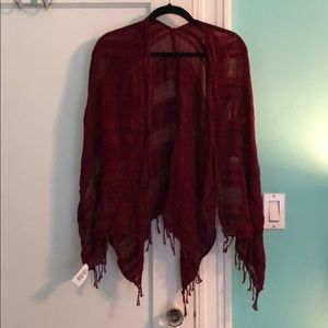 Maroon shoulder sweater